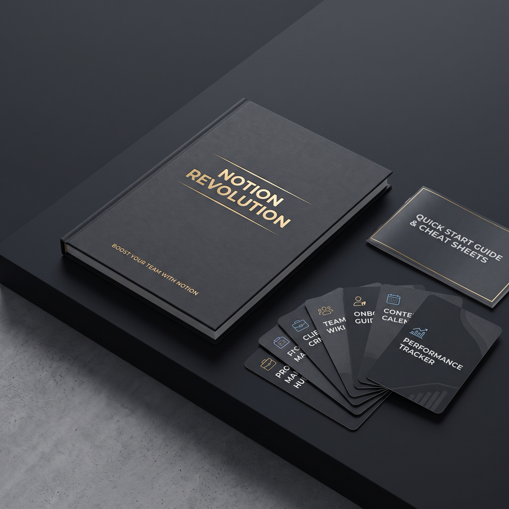 NOTION REVOLUTION — Boost Your Team with Notion — Vue trois quarts