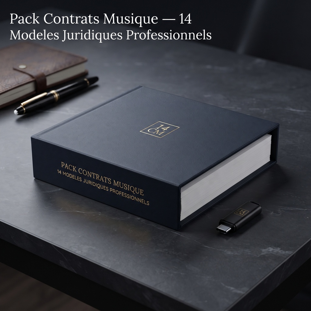 Pack Contrats Musique — 14 Modeles Juridiques Prof — Vue trois quarts