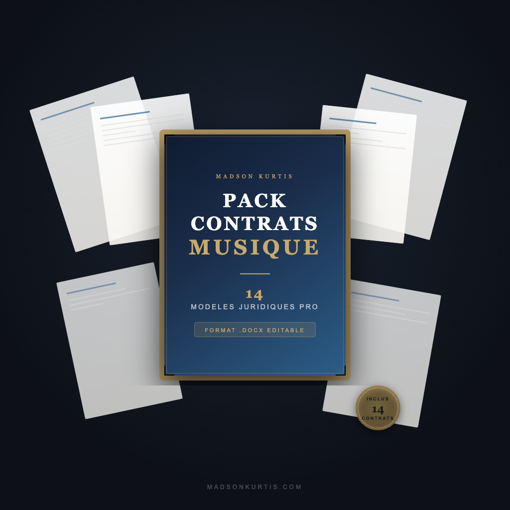 [MAD-CONTRATS-001] Pack Contrats Musique — 14 Modeles Juridiques Professionnels